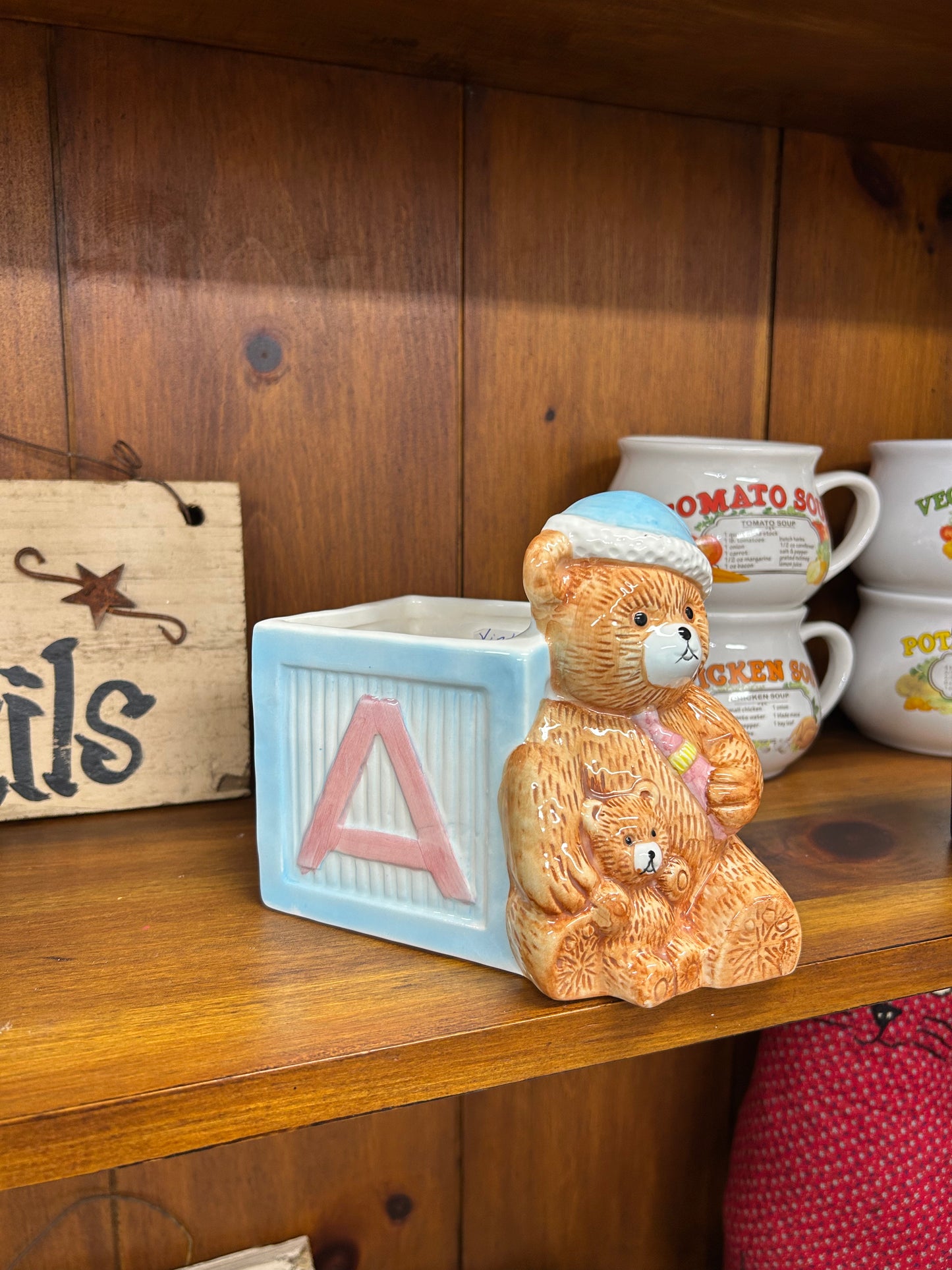 Vintage Baby Floral Bear