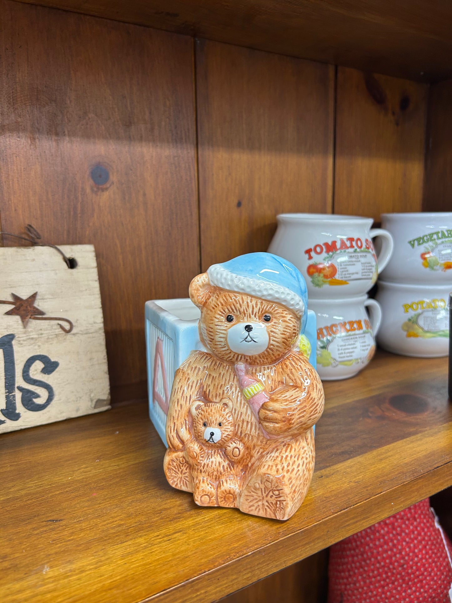 Vintage Baby Floral Bear