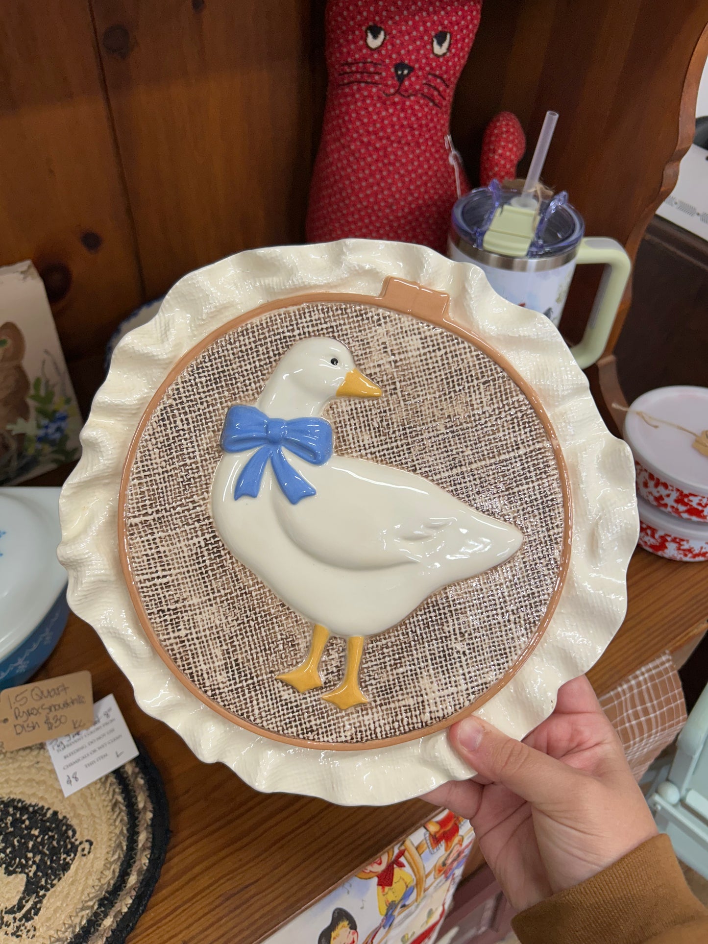 Vintage Hooped Goose Plaque
