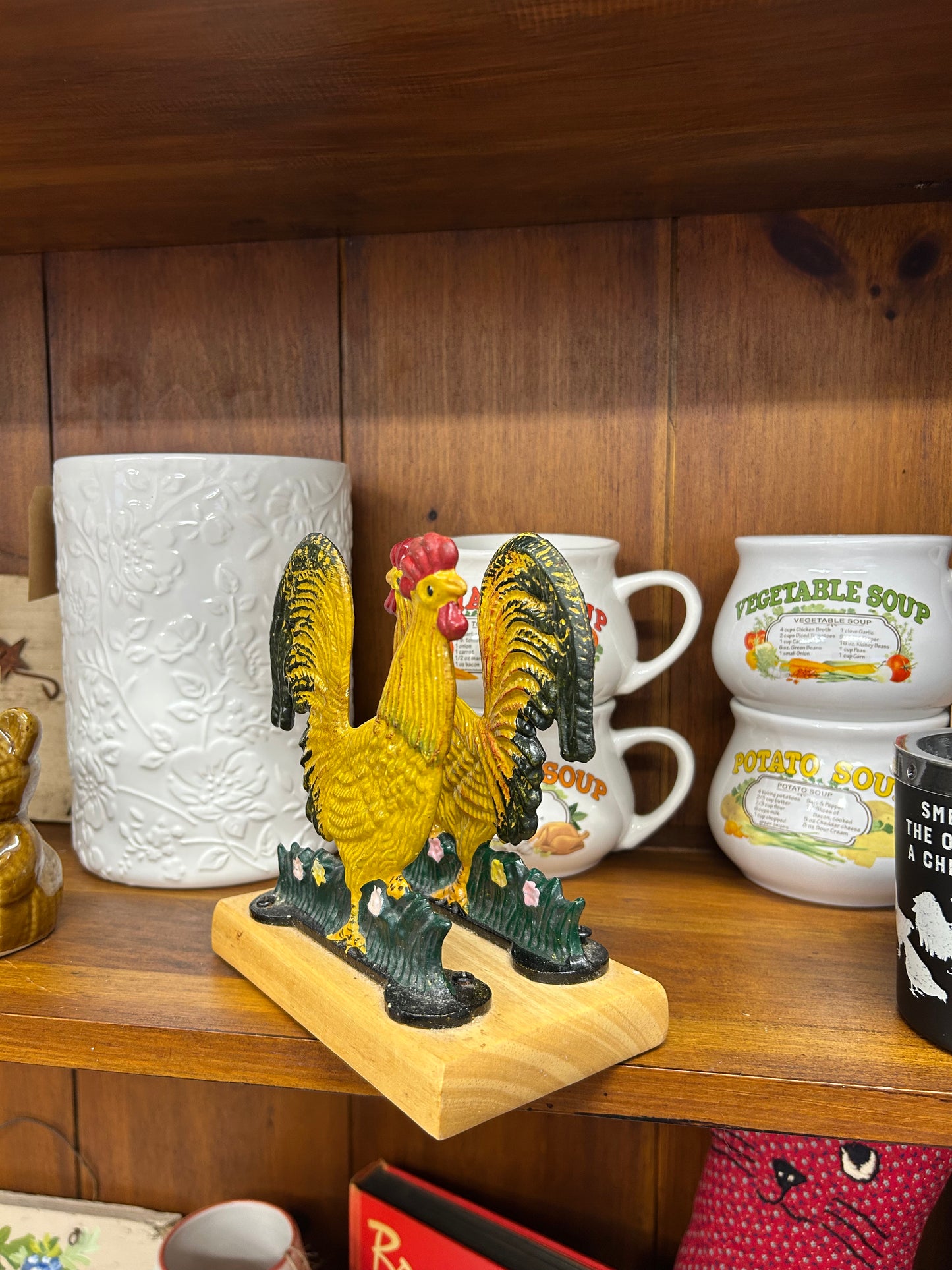 Vintage Metal Chicken Napkin Holder