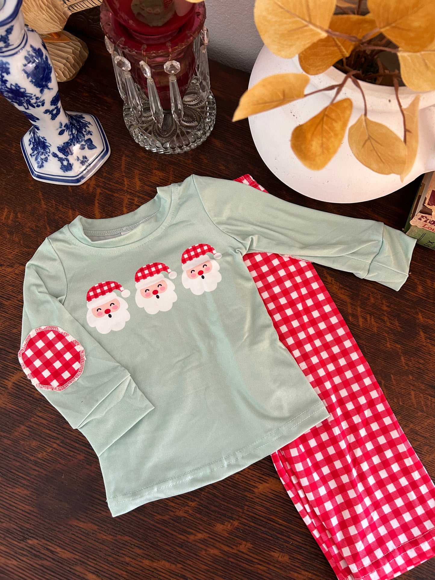 Plaid Santa Outfit
