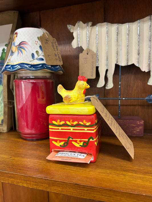 Vintage Scotts of Wisconsin Rooster Tea Cannister