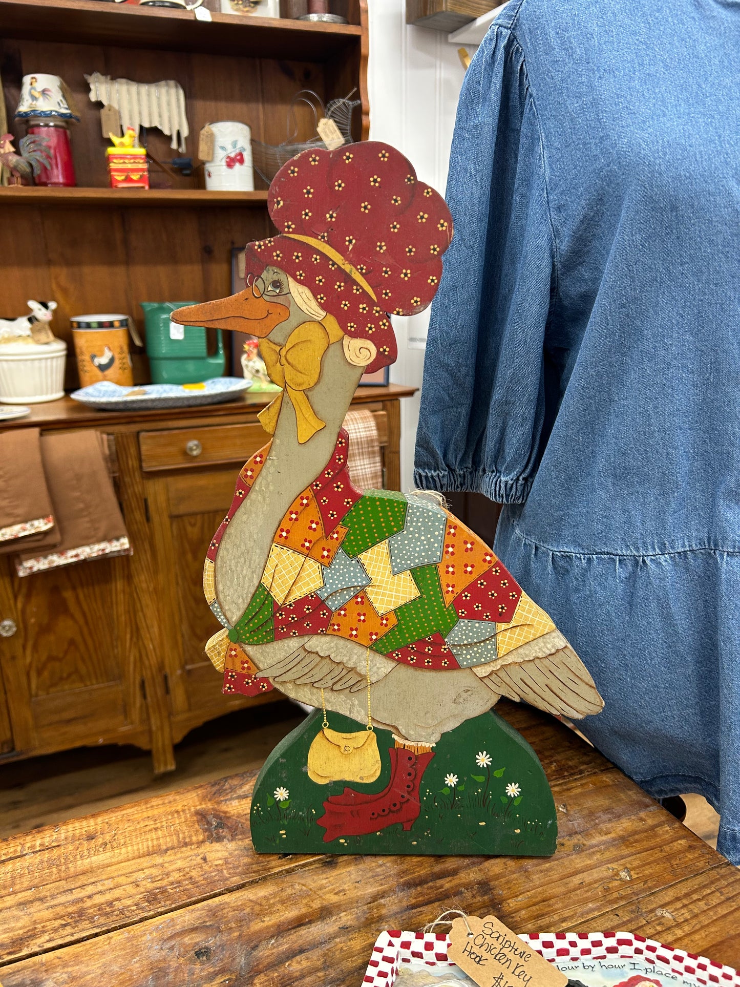Vintage Wooden Mother Goose