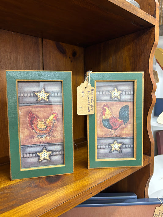 Hen & Rooster Framed Prints