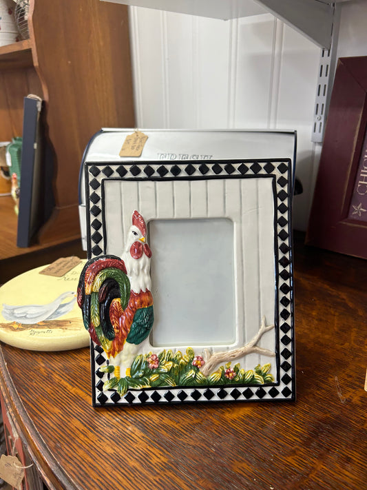 Rooster Picture Frame - Holds 4.5"x3" Picture
