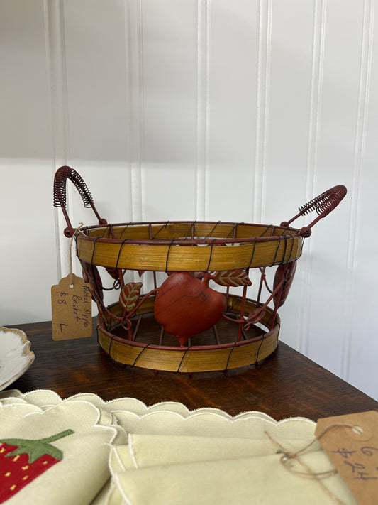 Metal Apple Basket