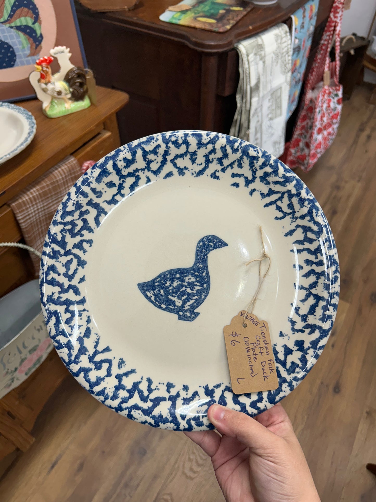 Vintage Tienshan Folk Craft Duck Plate - 10 1/4"