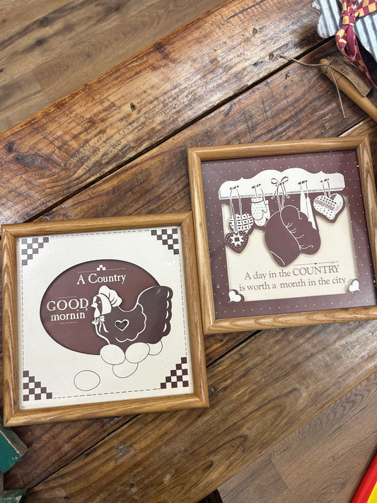 Set Of Country Pictures - As Is