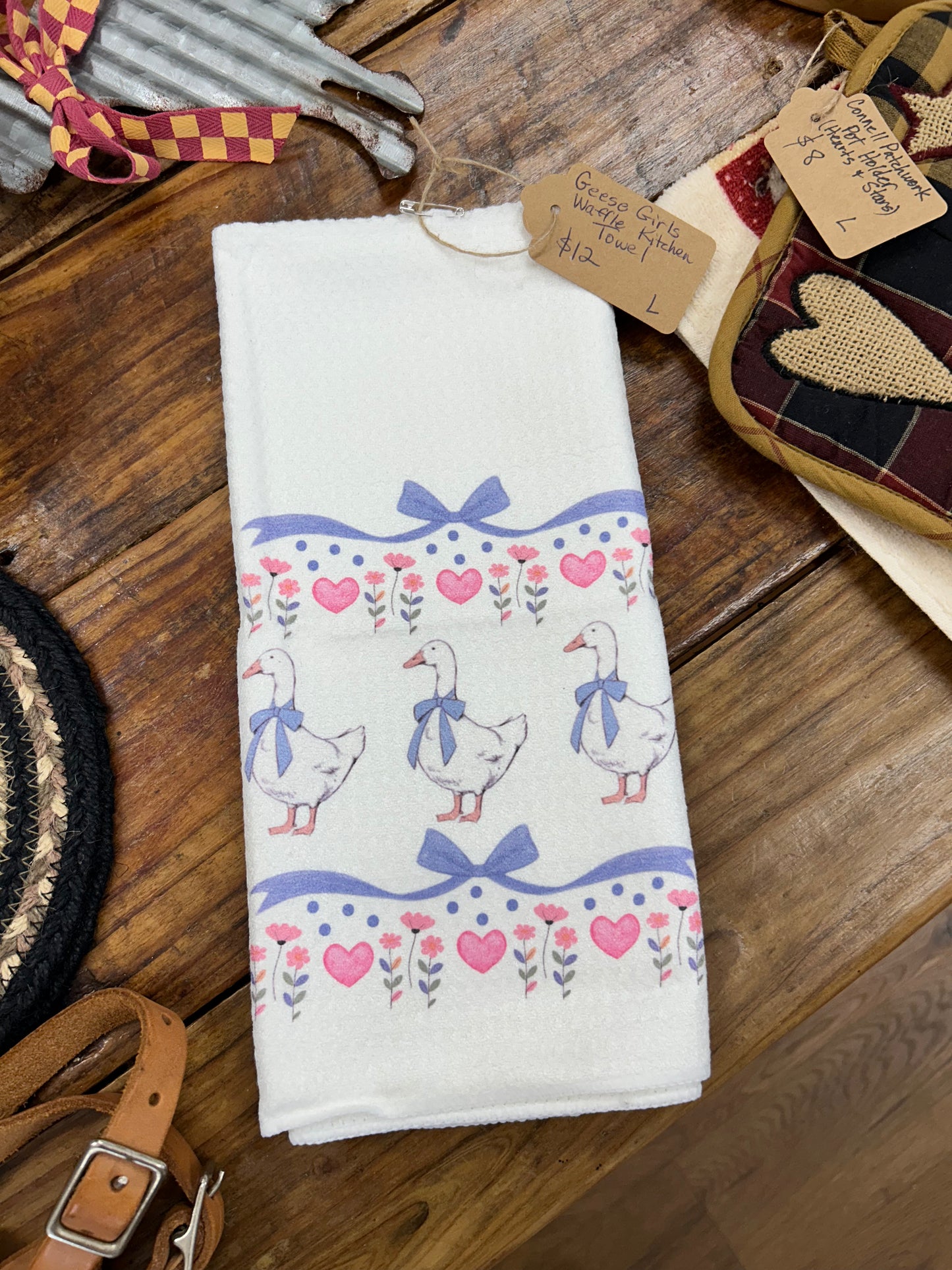 Geese Waffle Kitchen Towel - NEW