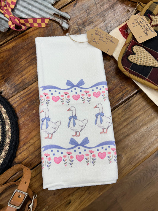Geese Waffle Kitchen Towel - NEW