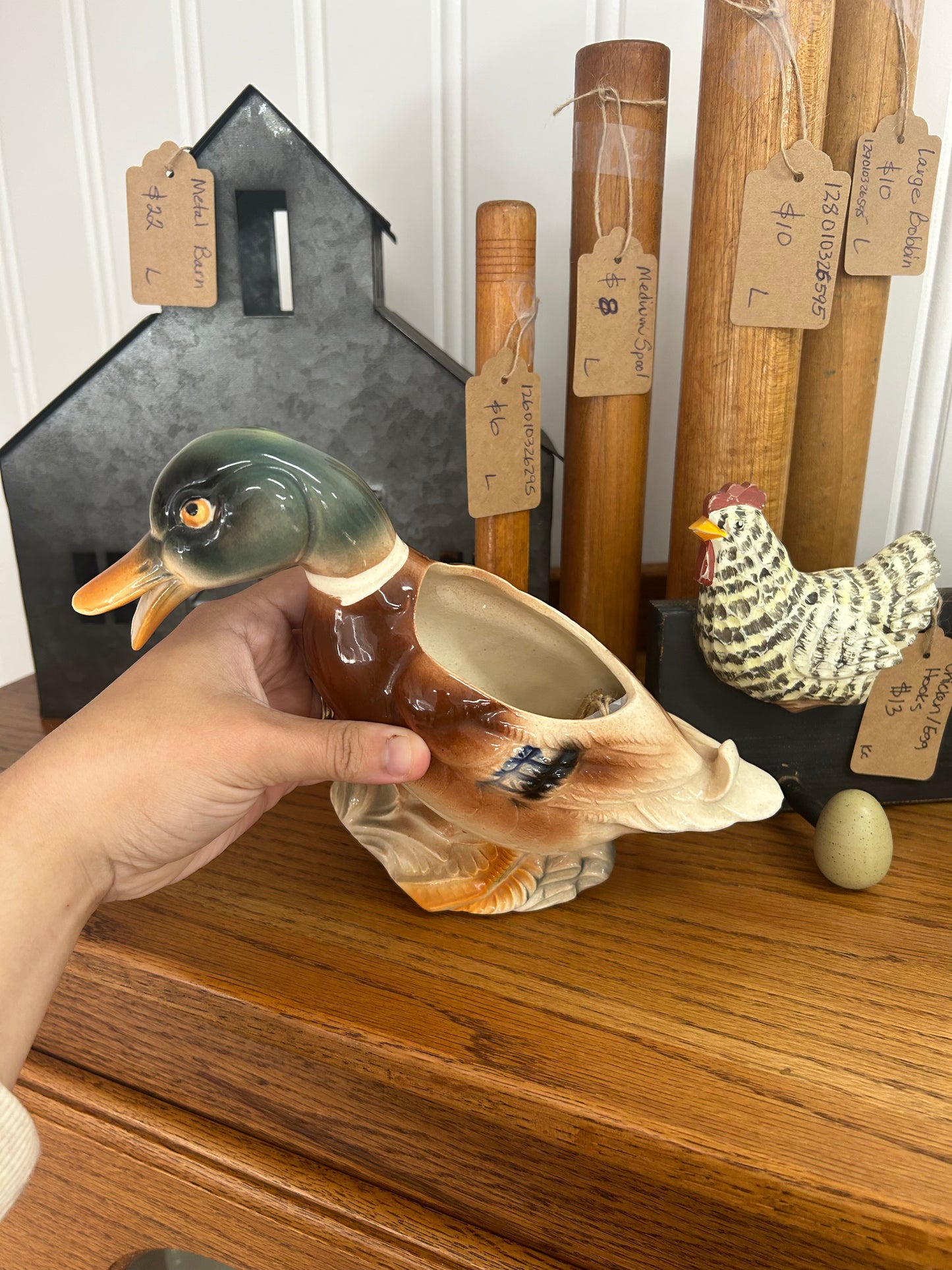 Vintage Mallard Duck Planter