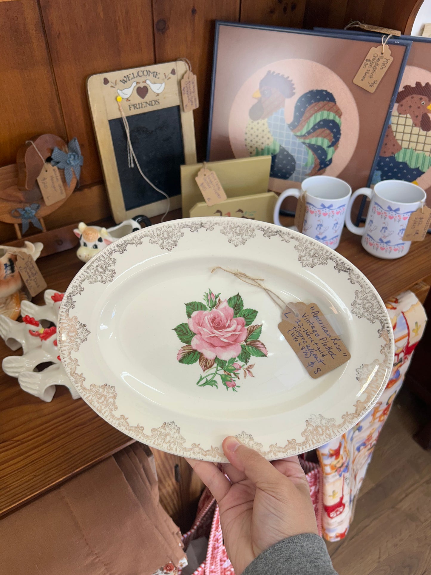 Vintage “American Rose” Platter