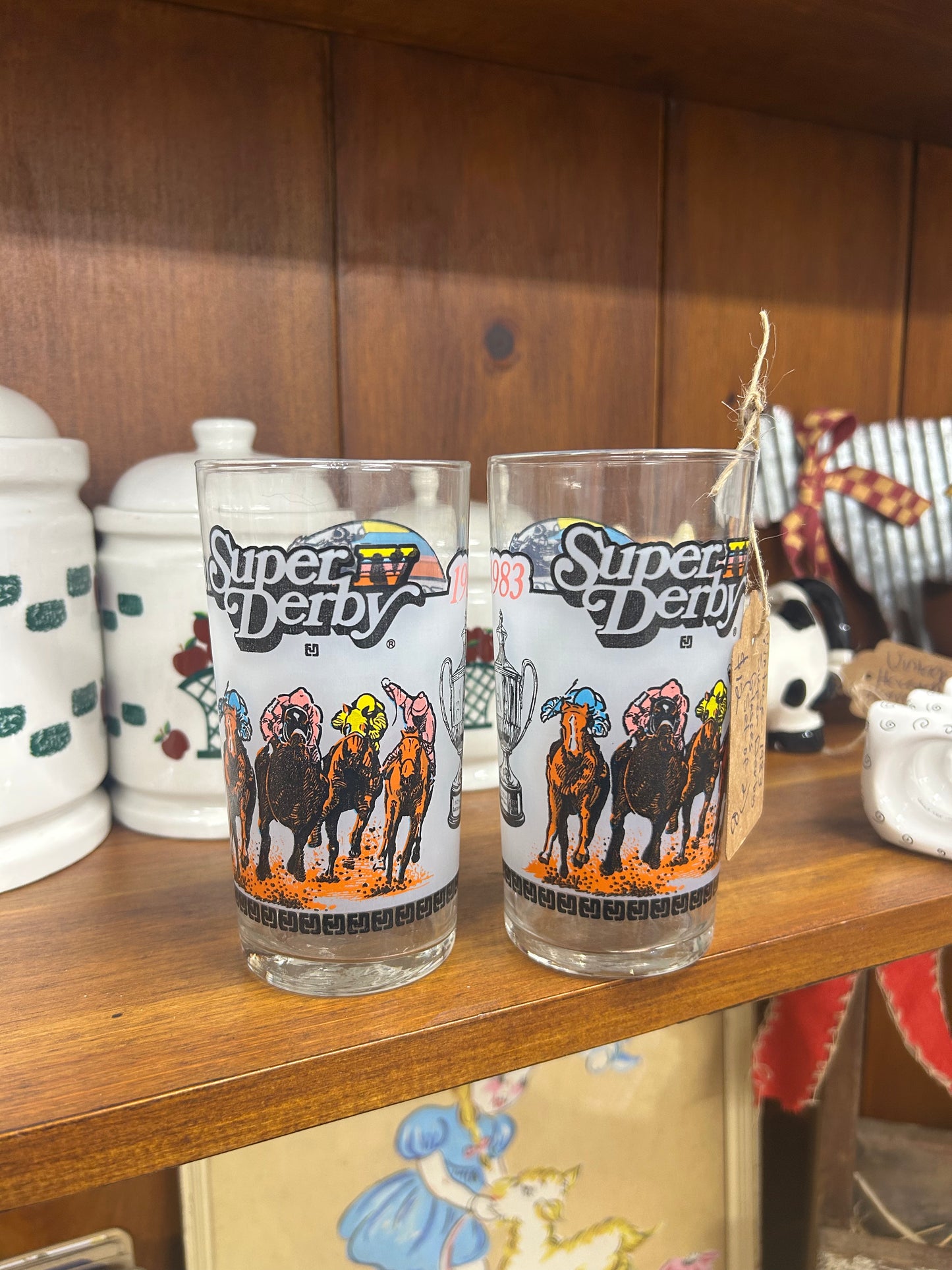 Vintage 1983 Super Derby Glasses - Set Of 2