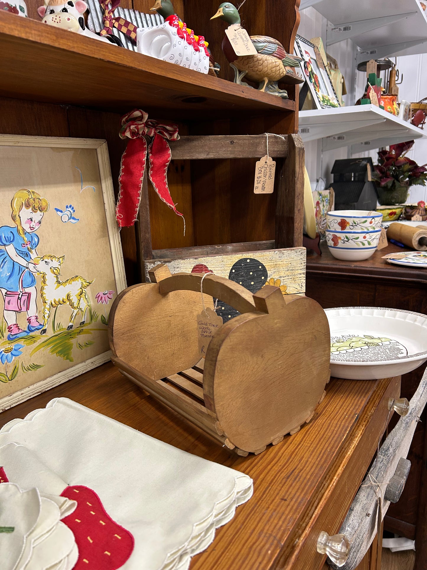 Wooden Apple Basket