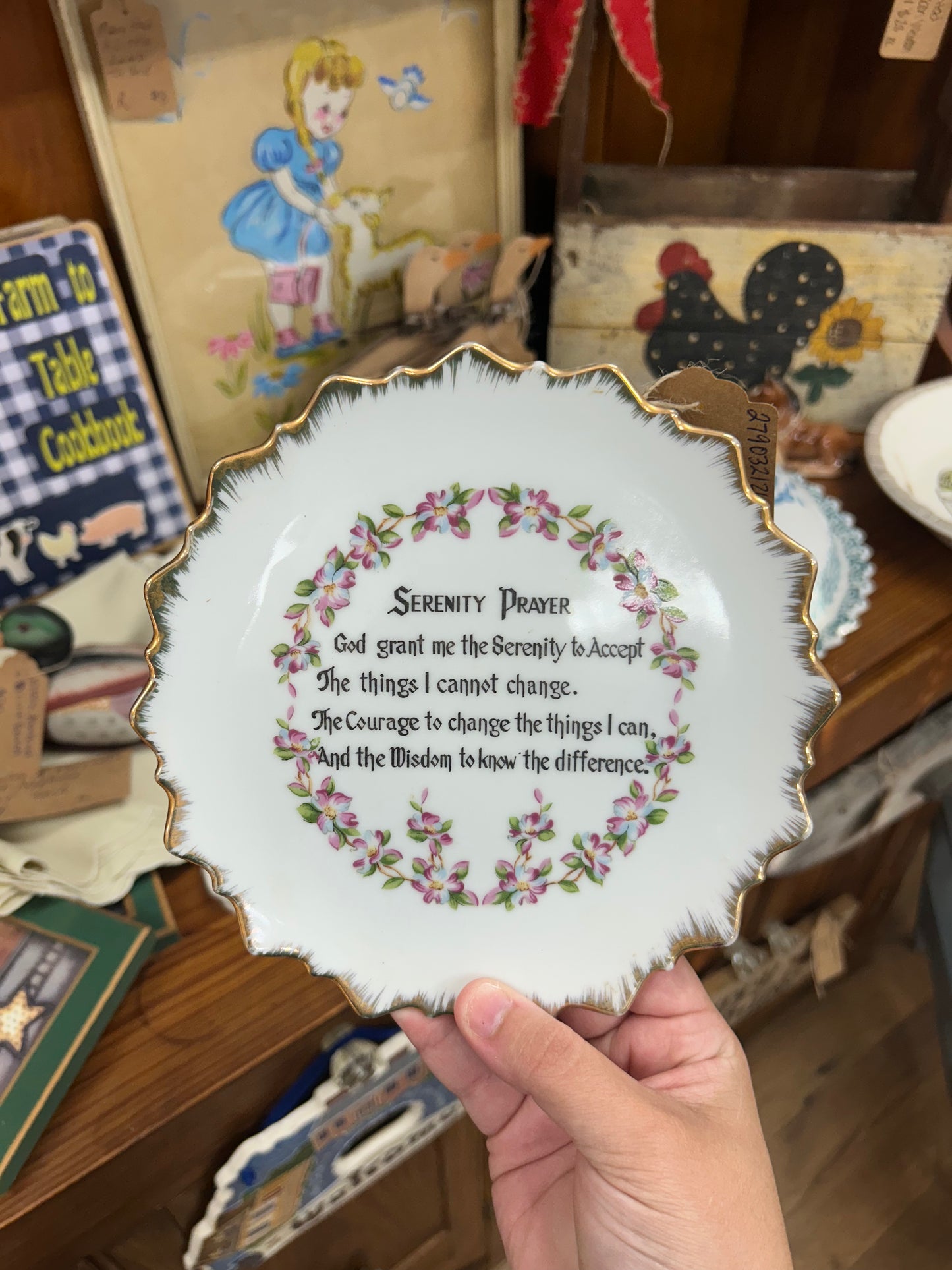 Vintage Serenity Prayer Wall Plate