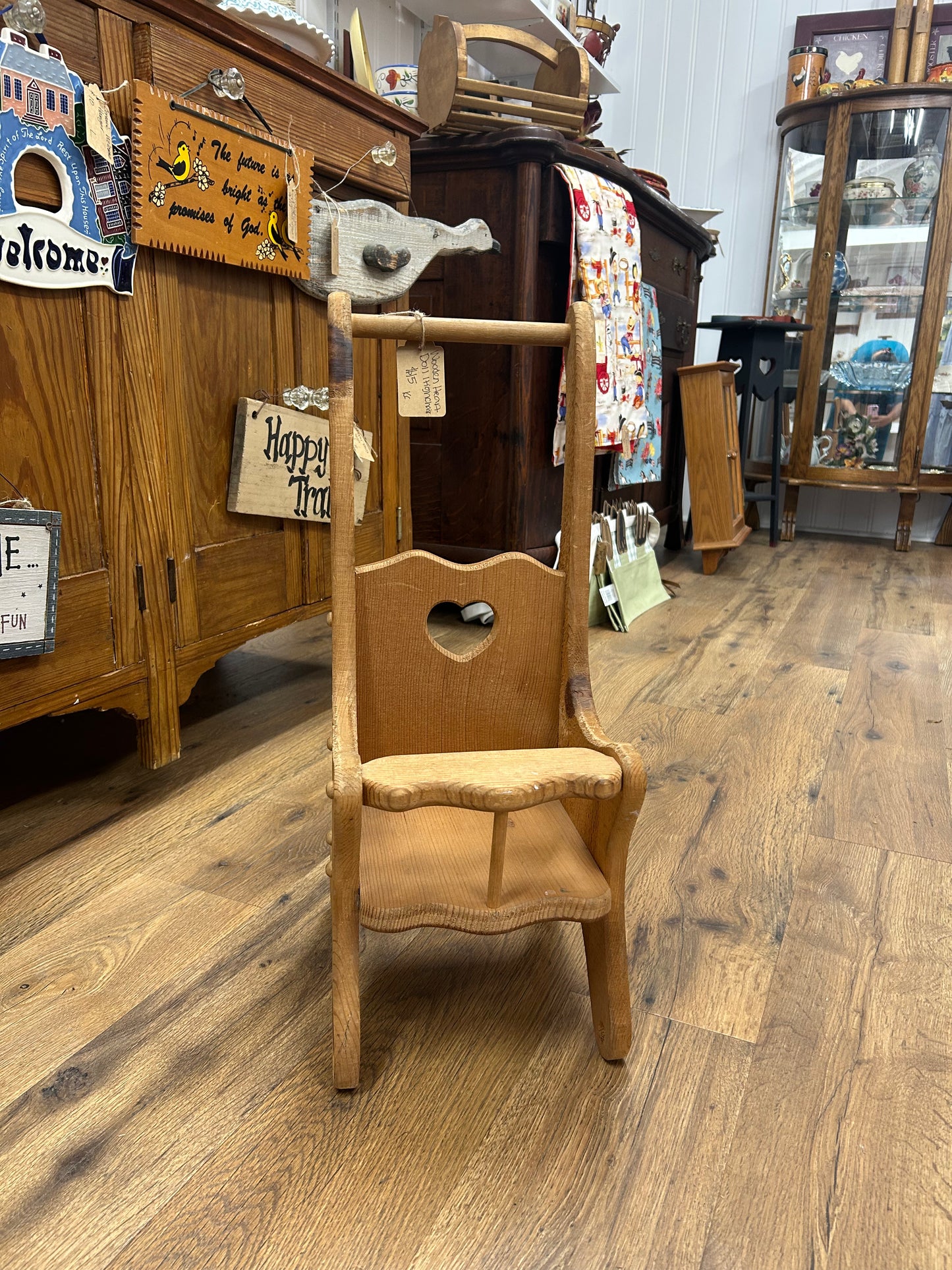 Wooden Doll Heart Highchair - Local Pickup Only