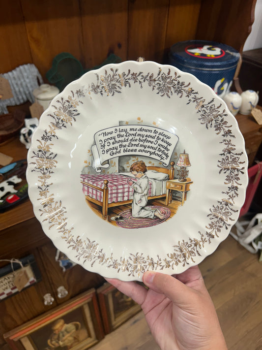Vintage “Now I Lay Me Down To Sleep” Decorative Plate