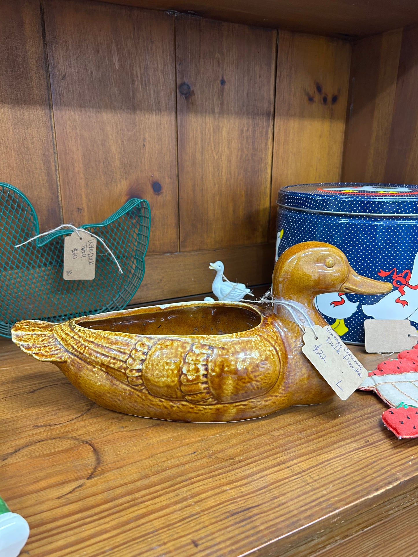 Vintage Ceramic Duck Planter