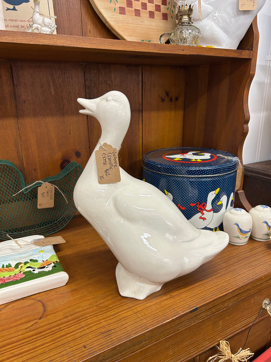 Large Vintage Ceramic Goose - Has Crazing