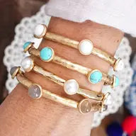Pearl & Gold Bangle