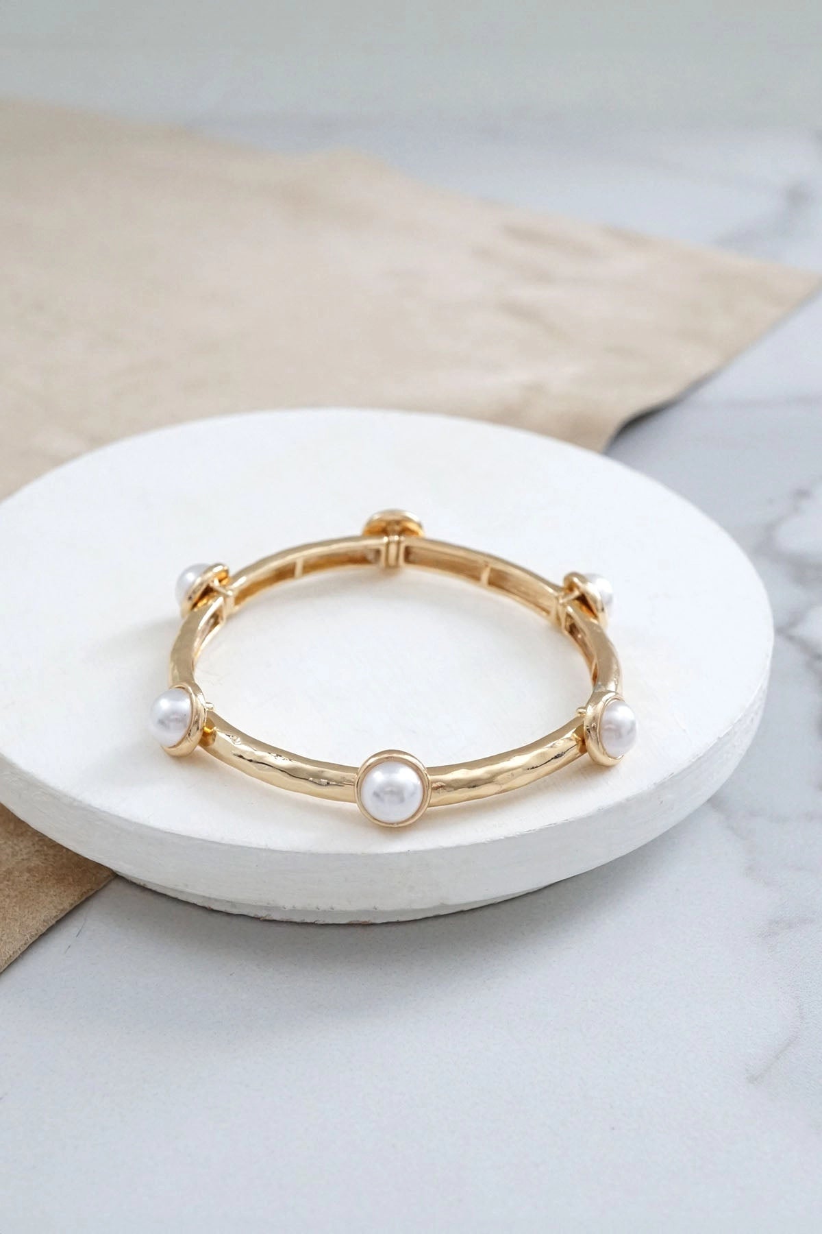 Pearl & Gold Bangle