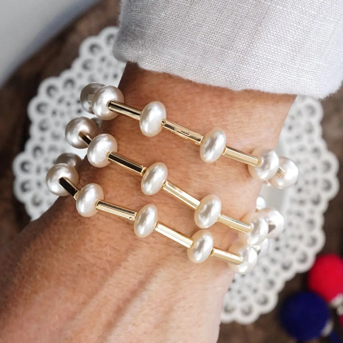 Pearl Bracelet Set